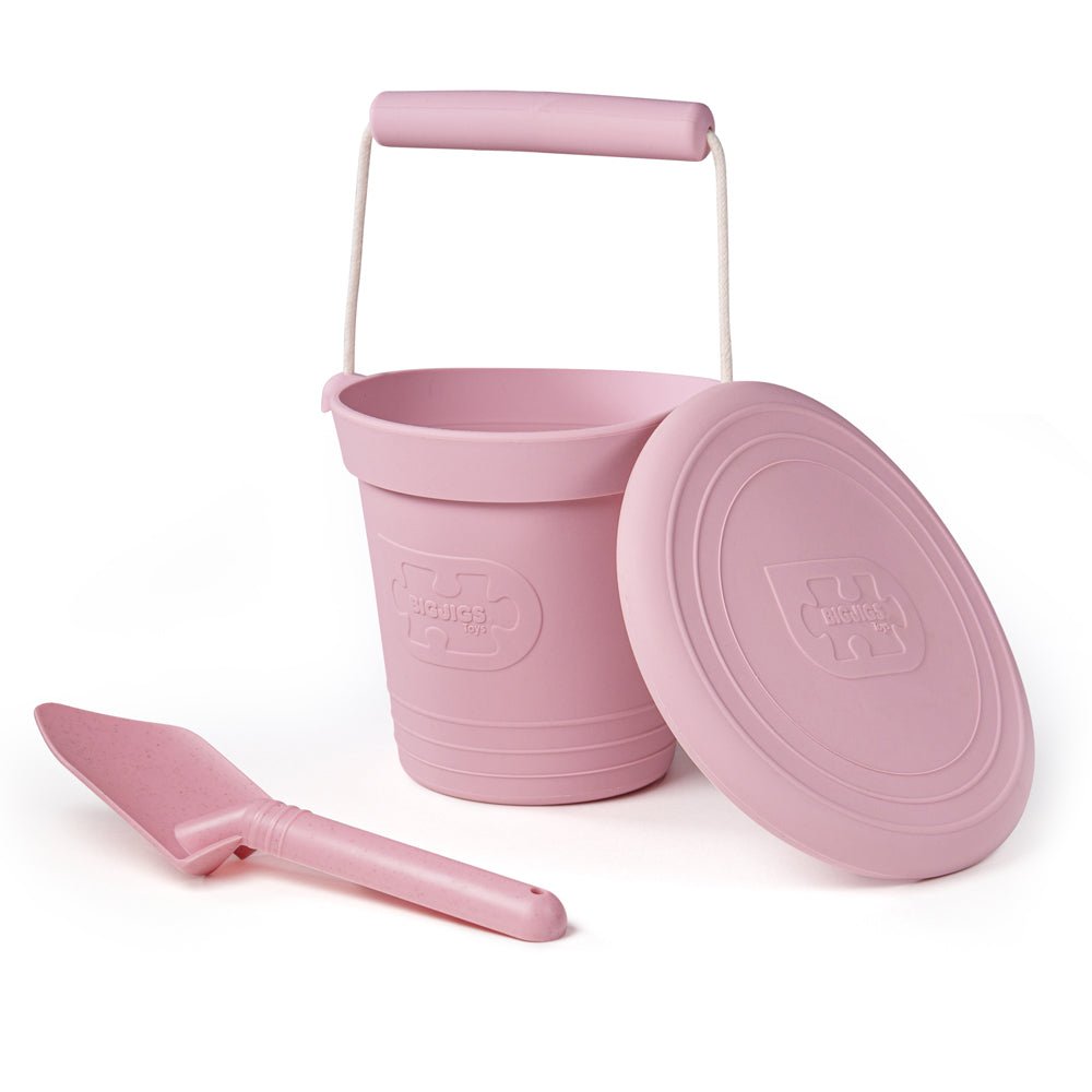 Blush Pink Silicone Bucket, Flyer and Spade Set - Toby Tiger