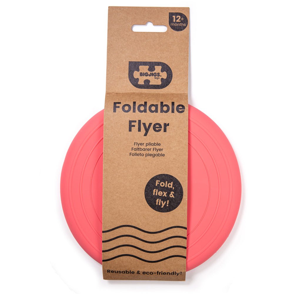 Coral Pink Silicone Bucket, Flyer and Spade Set - Toby Tiger