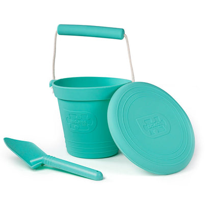 Eggshell Green Silicone Bucket, Flyer and Spade Set - Toby Tiger