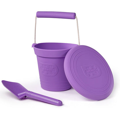 Lavender Purple Silicone Bucket, Flyer and Spade Set - Toby Tiger