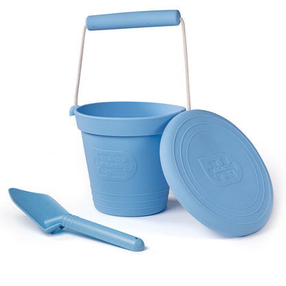 Powder Blue Silicone Bucket, Flyer and Spade Set - Toby Tiger
