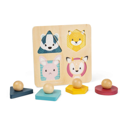 Puzzle d'association de formes Animaux de la forêt - Certifié FSC®