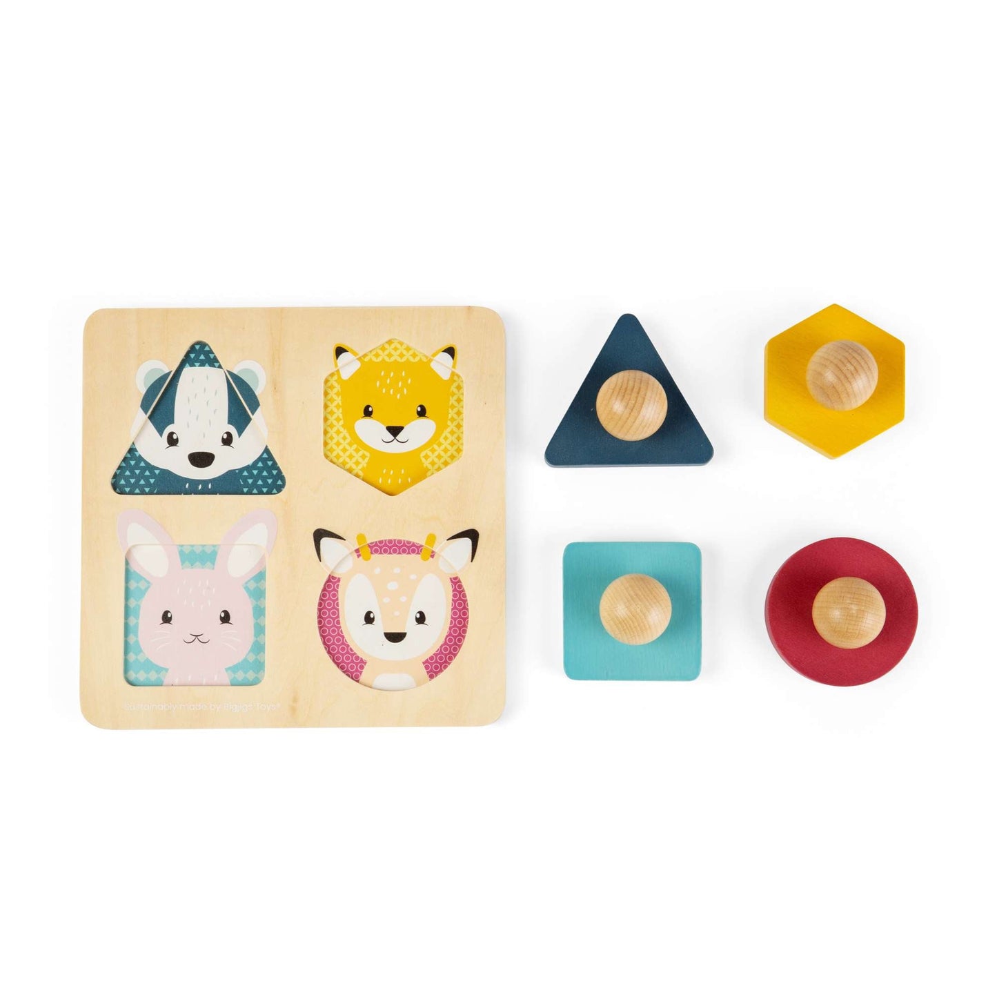 Woodland Animal Shape Matching Puzzle - FSC® Certified - Toby Tiger UK