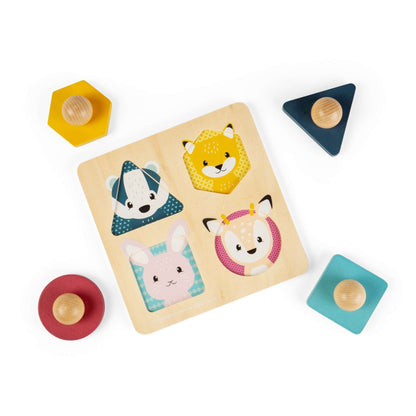 Woodland Animal Shape Matching Puzzle - FSC® Certified - Toby Tiger UK