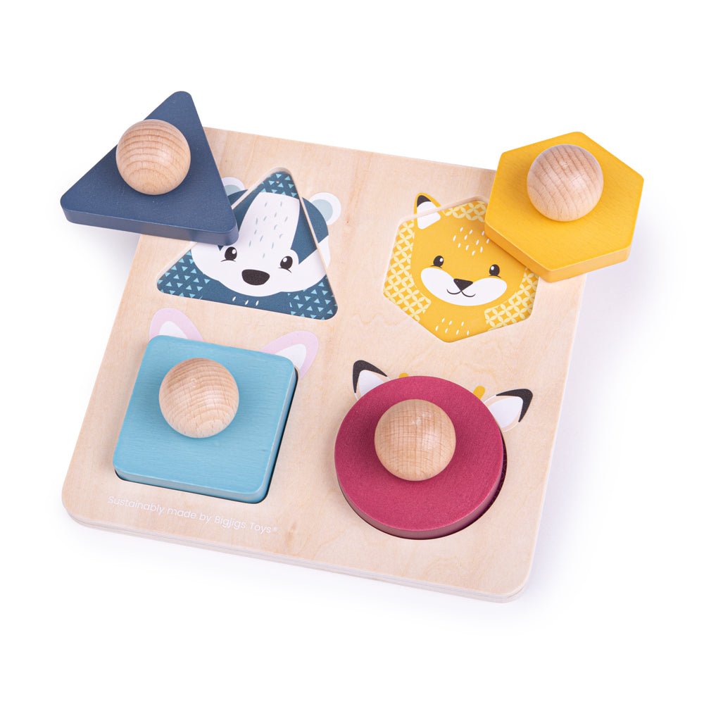 Woodland Animal Shape Matching Puzzle - FSC® Certified - Toby Tiger
