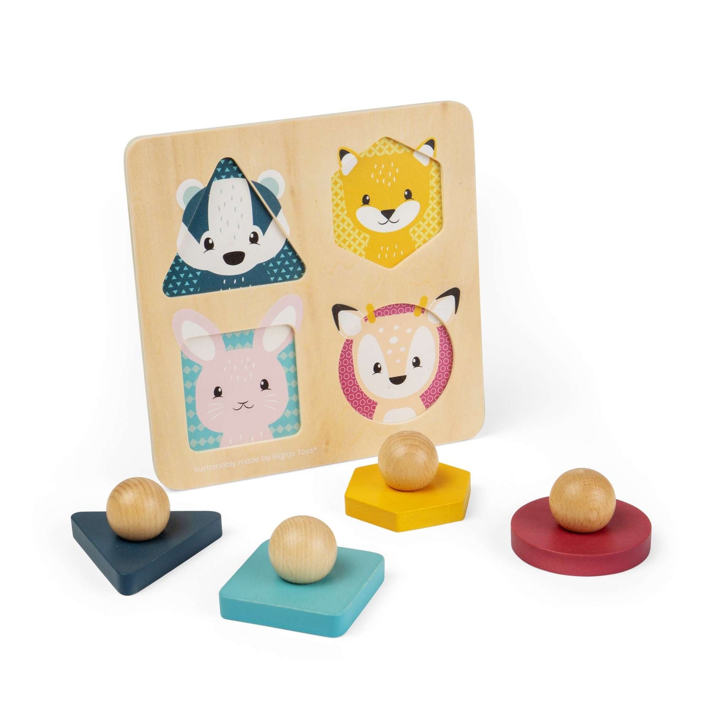 Woodland Animal Shape Matching Puzzle - FSC® Certified - Toby Tiger UK