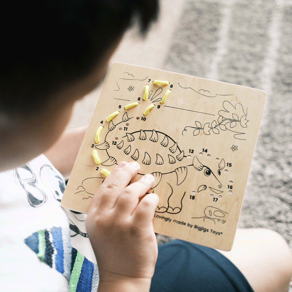 Lacing by Numbers - Dinosaur - Toby Tiger