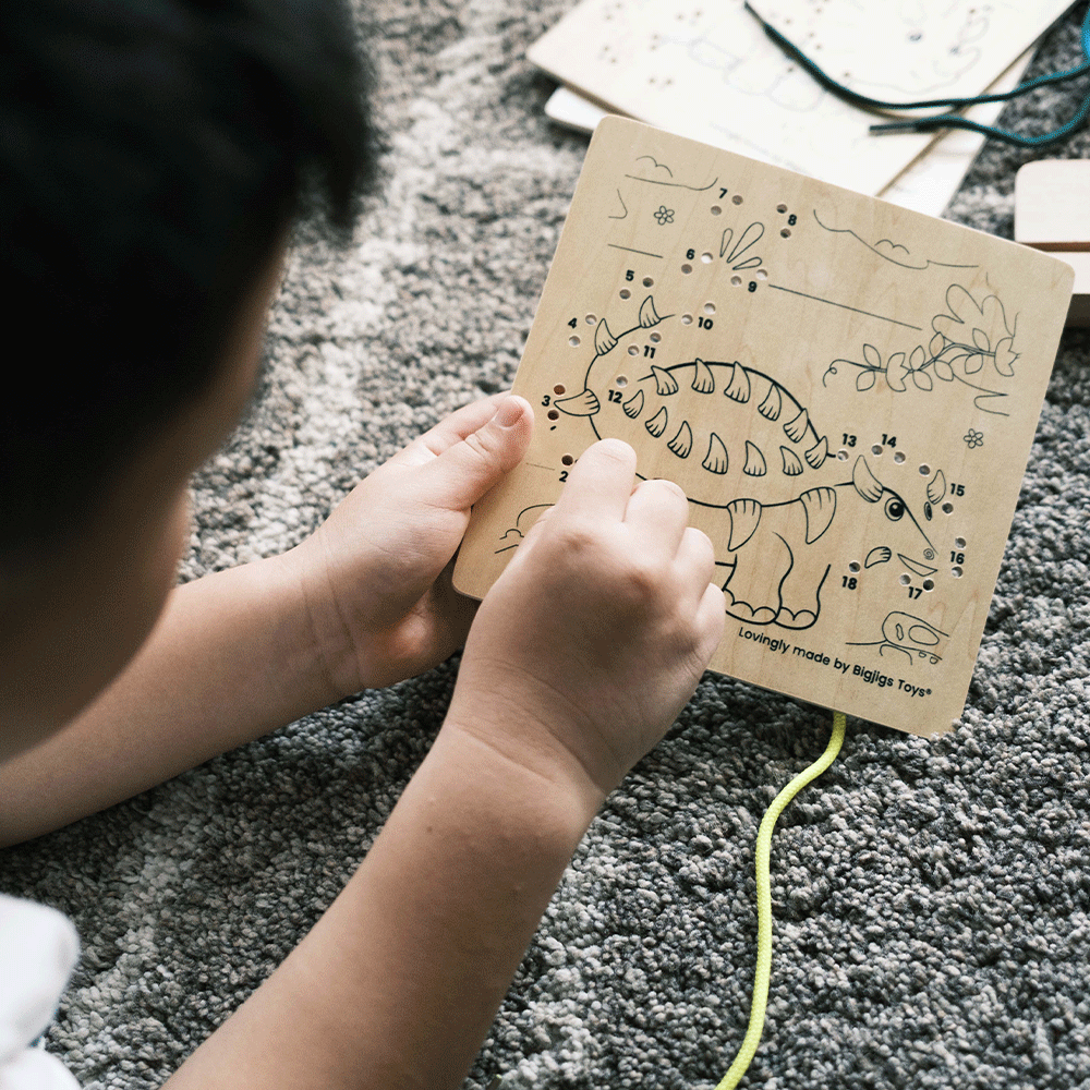 Lacing by Numbers - Dinosaur - Toby Tiger