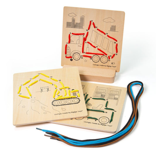 Lacing by Numbers - Construction - Toby Tiger