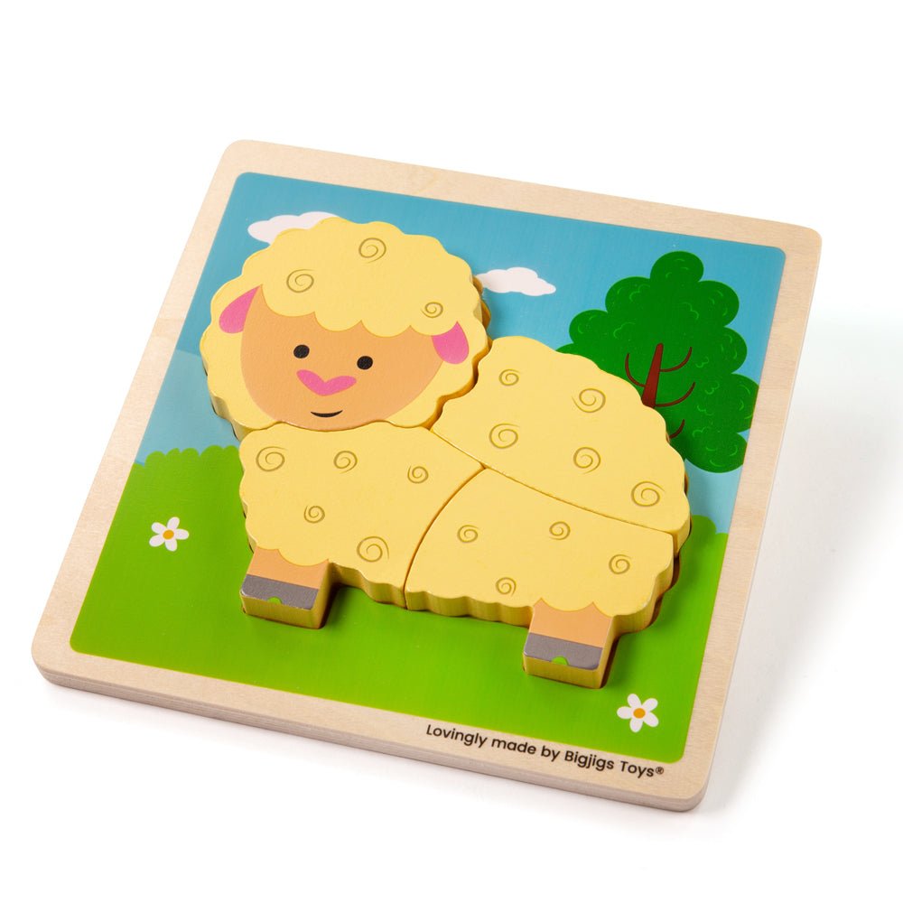 Chunky Lift - Out Puzzle - Sheep - Toby Tiger