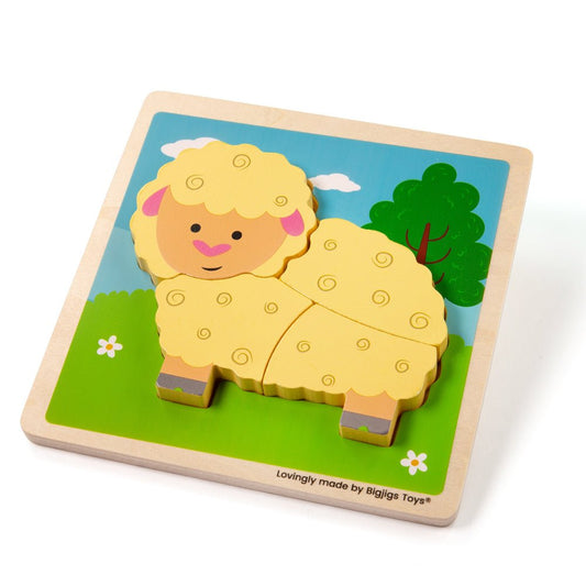 Chunky Lift - Out Puzzle - Sheep - Toby Tiger