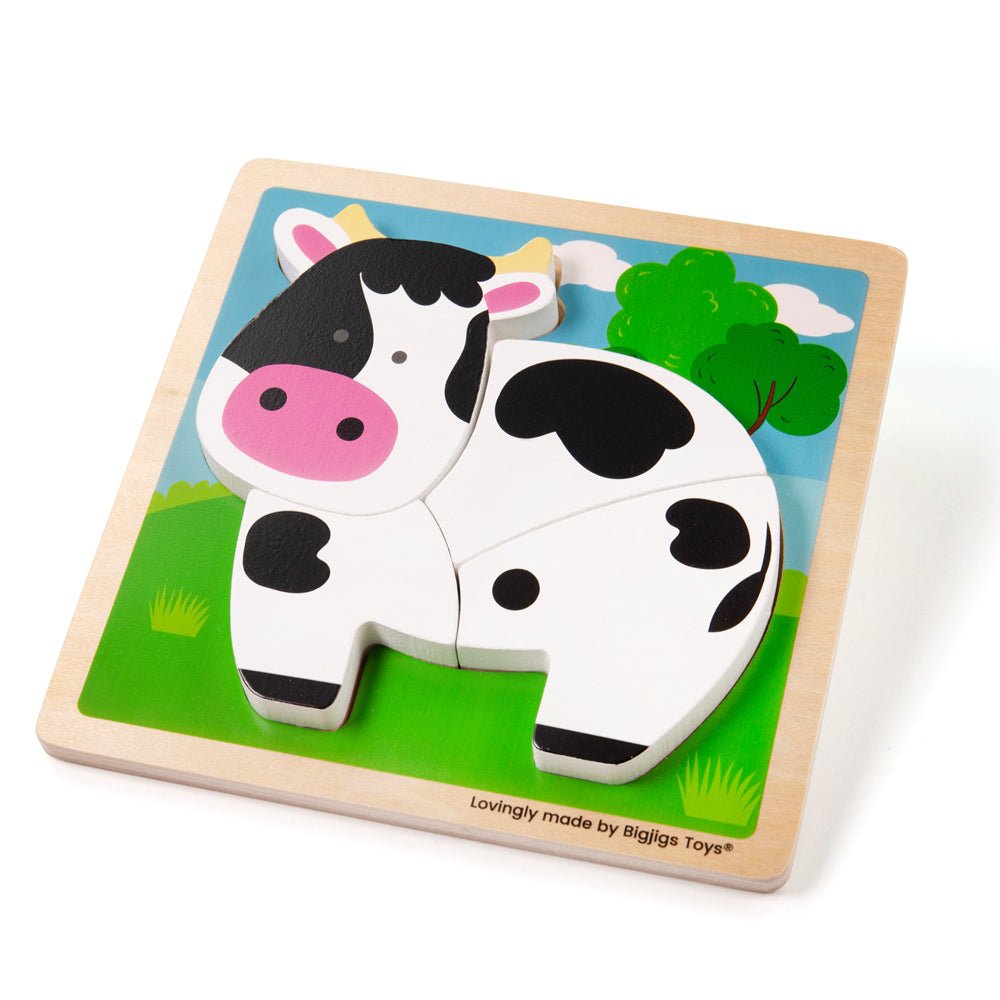 Chunky Lift - Out Puzzle - Cow - Toby Tiger
