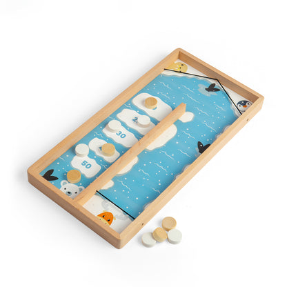 Jeu de palet sur glace