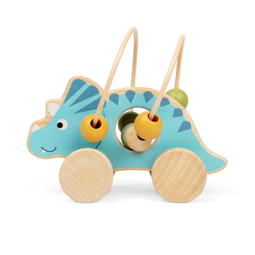 Push Along Triceratops Bead Frame - Toby Tiger