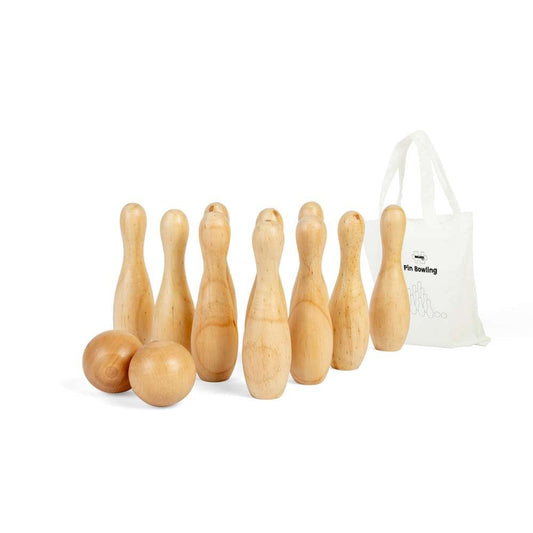 10 Pin Wooden Bowling Set - Toby Tiger