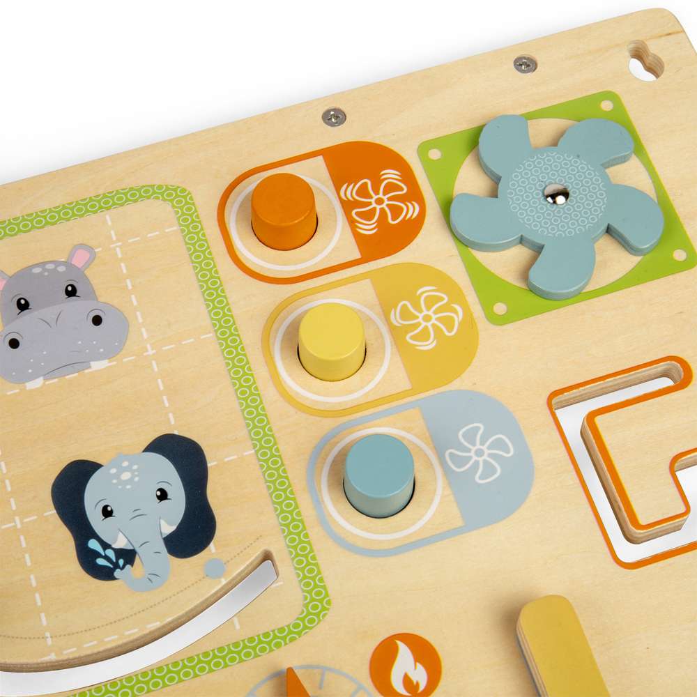 Jungle Busy Board - Wooden Toy - Toby Tiger