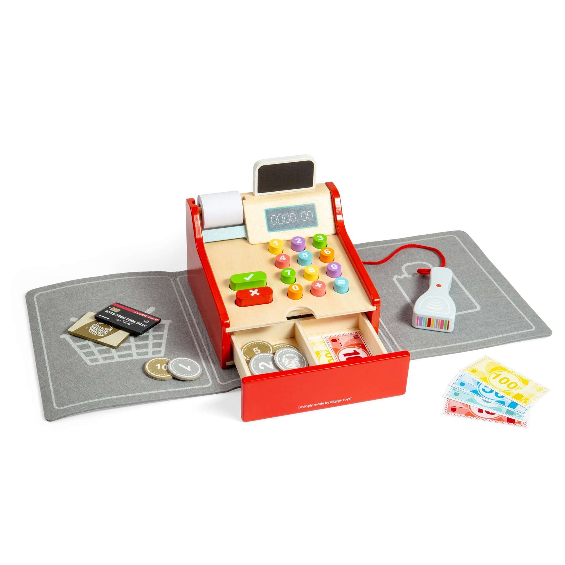 Shop Till - Wood Cash Register for Kids - Toby Tiger