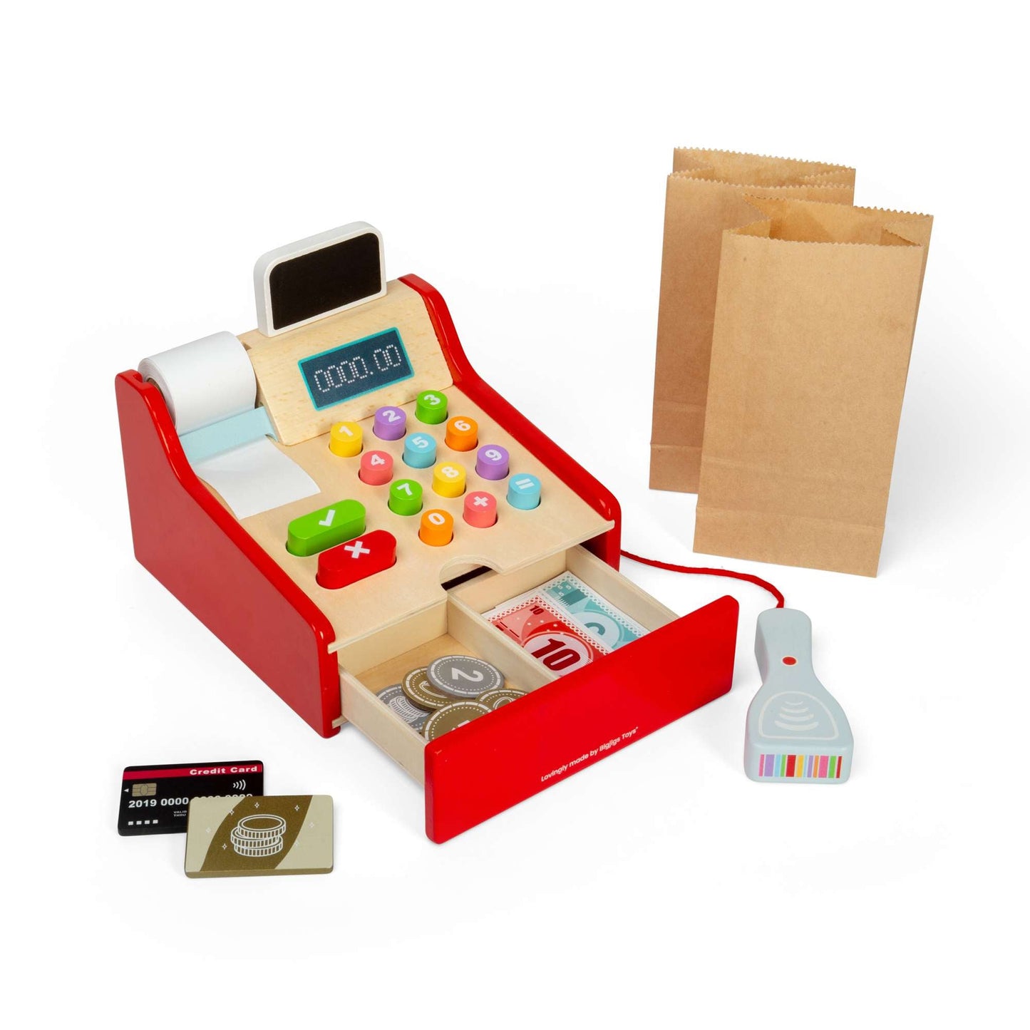 Shop Till - Wood Cash Register for Kids - Toby Tiger