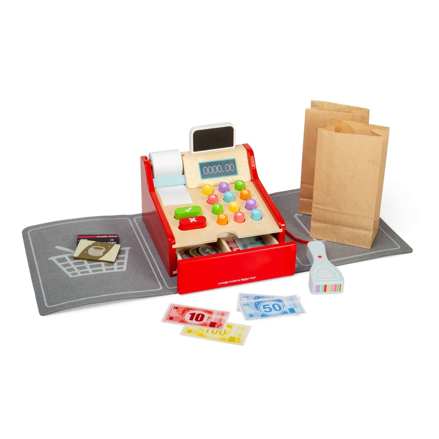 Shop Till - Wood Cash Register for Kids - Toby Tiger