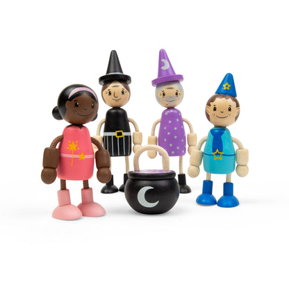 Bigjigs Toys Fairytale Dolls | Wooden People & Fantasy Characters for a Doll House