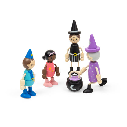Bigjigs Toys Fairytale Dolls | Wooden People & Fantasy Characters for a Doll House