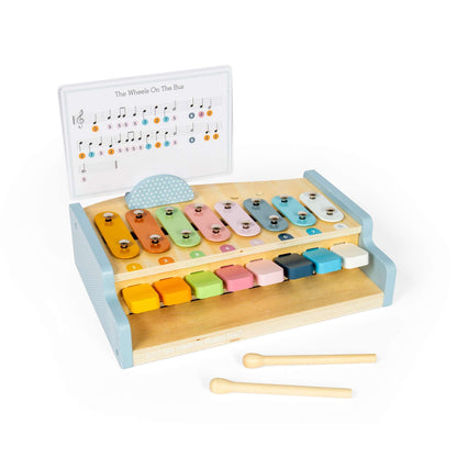 Xylophone et Piano - Jouet Musical Multifonctionnel 2-en-1