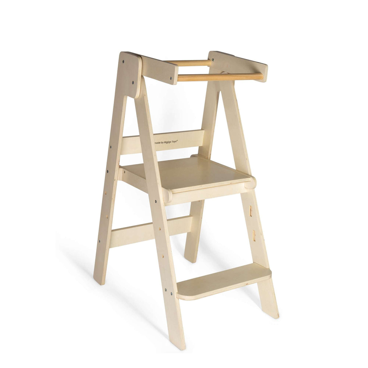 Bigjigs Toys Foldable Toddler Tower | Wooden Kids Kitchen & Counter Helper - Toby Tiger UK