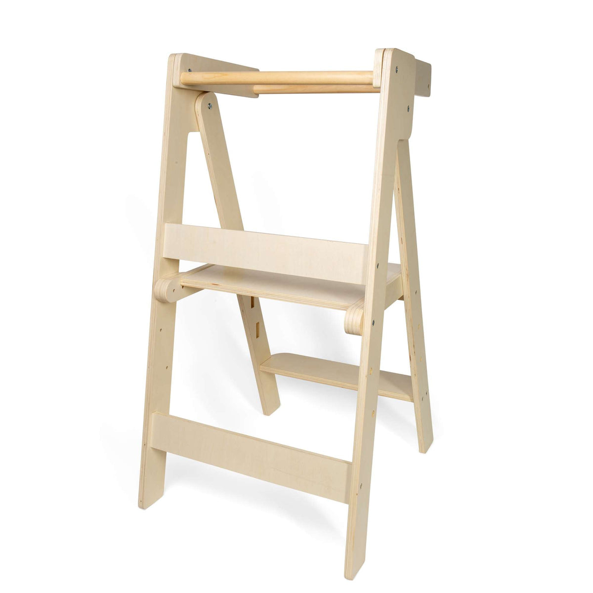 Bigjigs Toys Foldable Toddler Tower | Wooden Kids Kitchen & Counter Helper - Toby Tiger UK