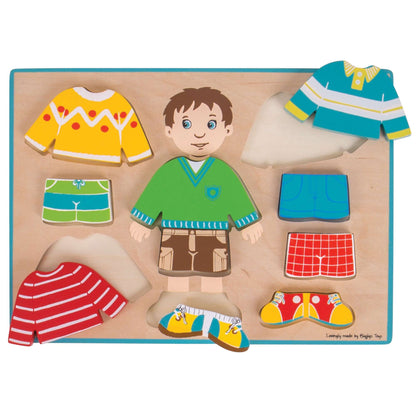 Anzieh-Junge-Puzzle
