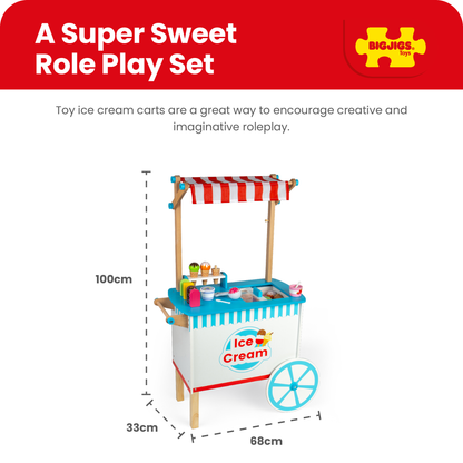 Ice Cream Cart - Wooden Indoor Toy