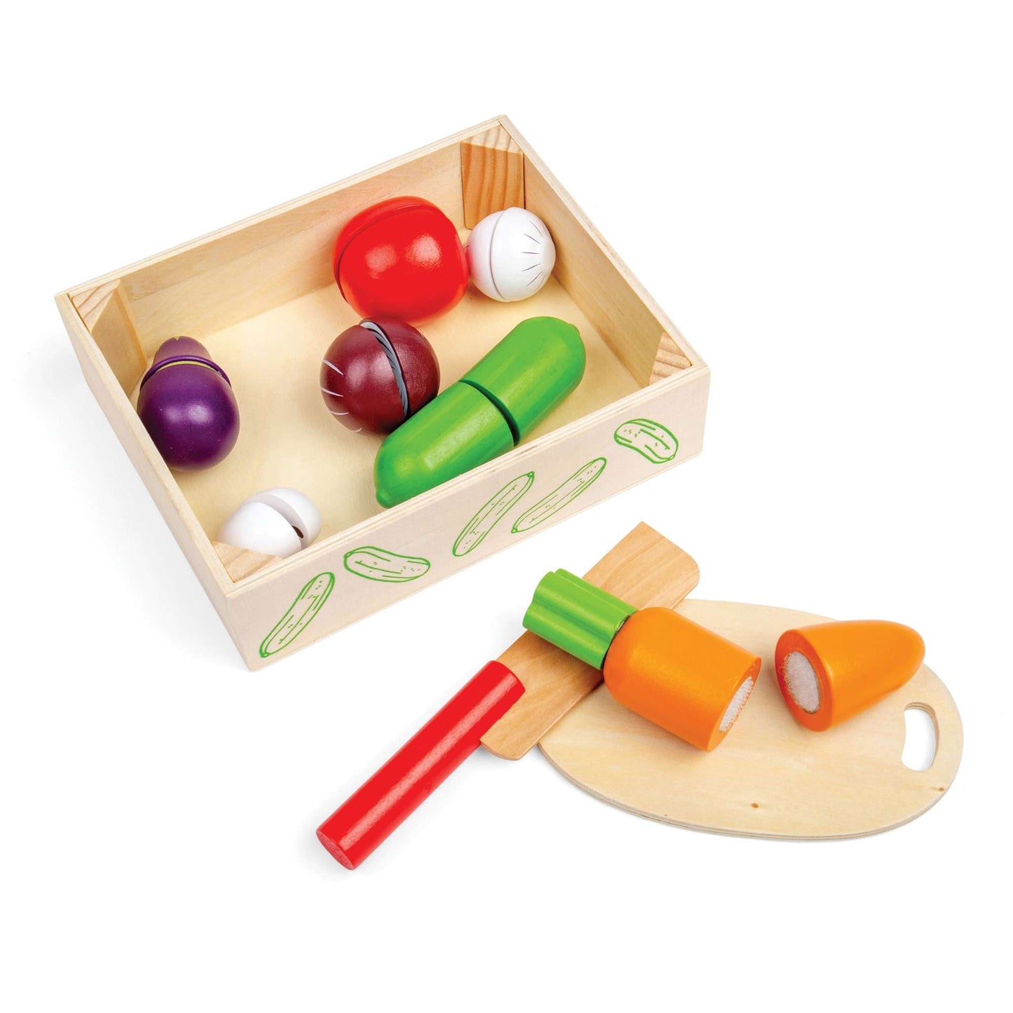 Caisse de légumes à couper
