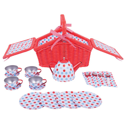 Spotted Basket Tea Set - Toby Tiger UK
