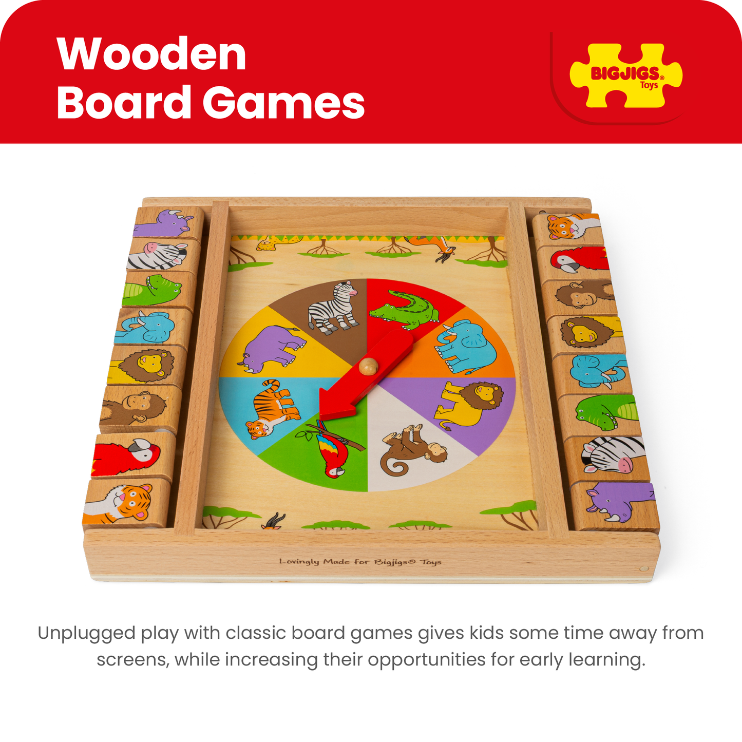 Animal Shut The Box Game - Wooden