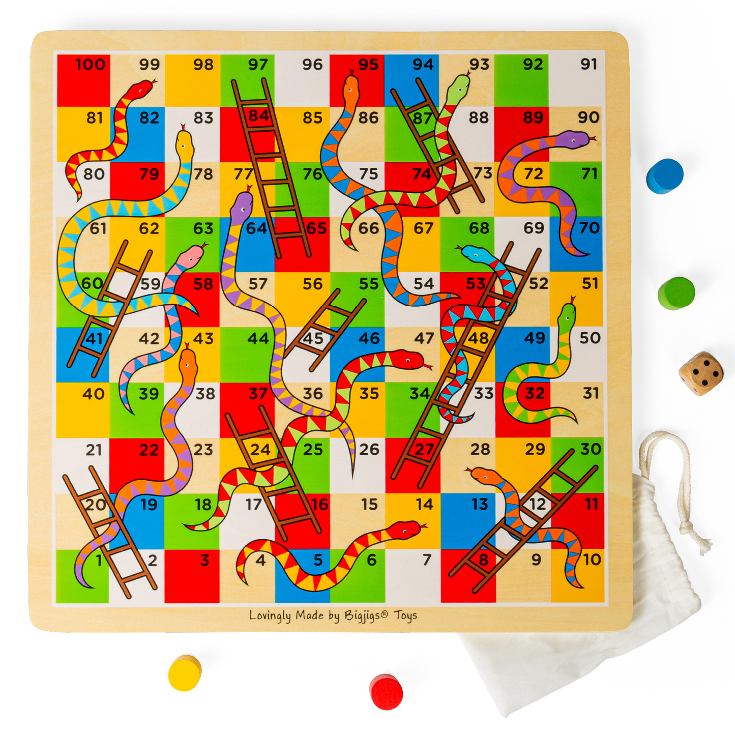 Jeu de Serpents et Échelles traditionnel
