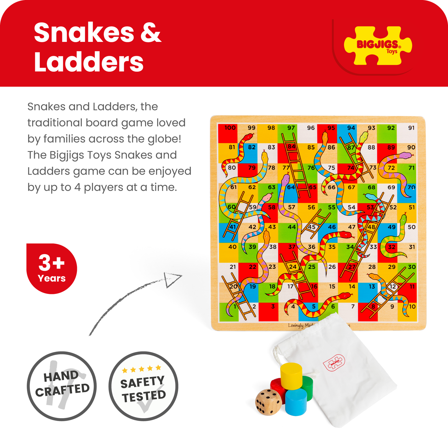 Jeu de Serpents et Échelles traditionnel