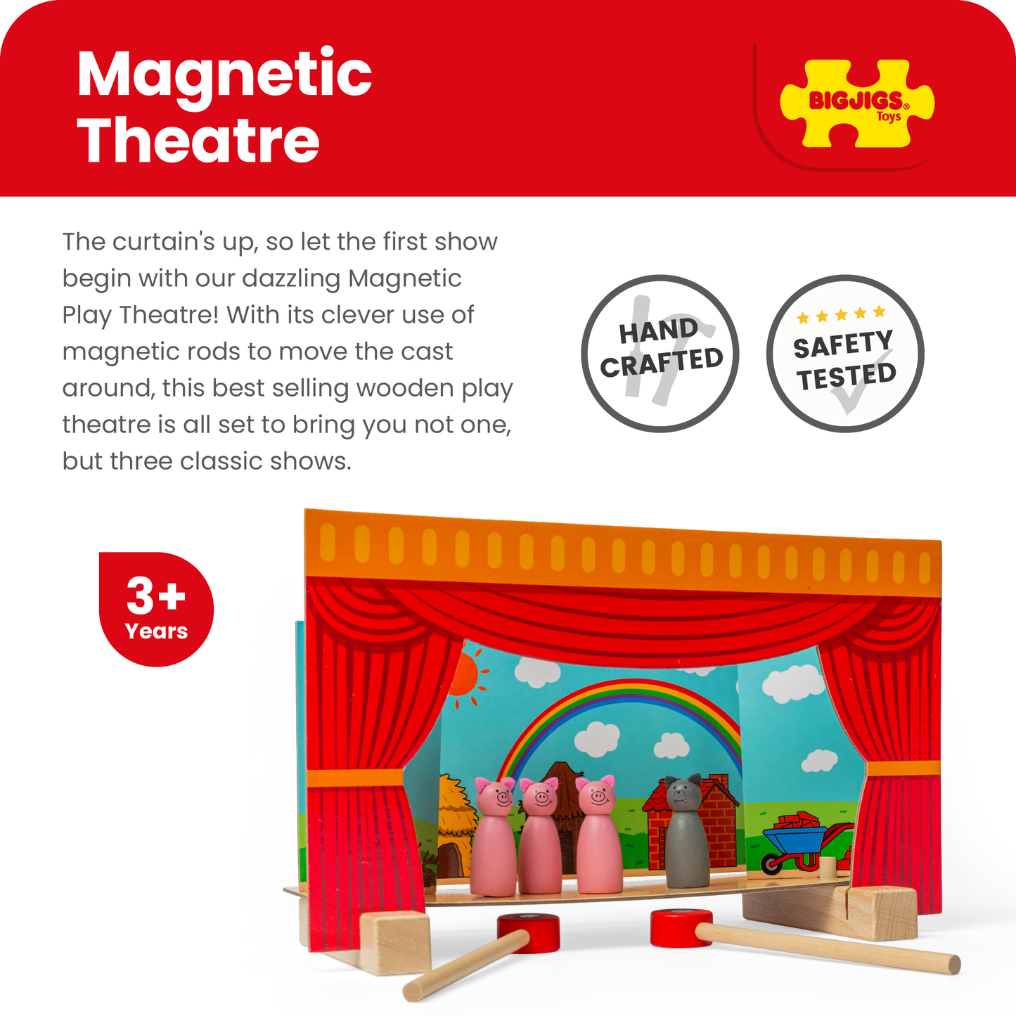 Magnetic Wooden Toy Play Theatre