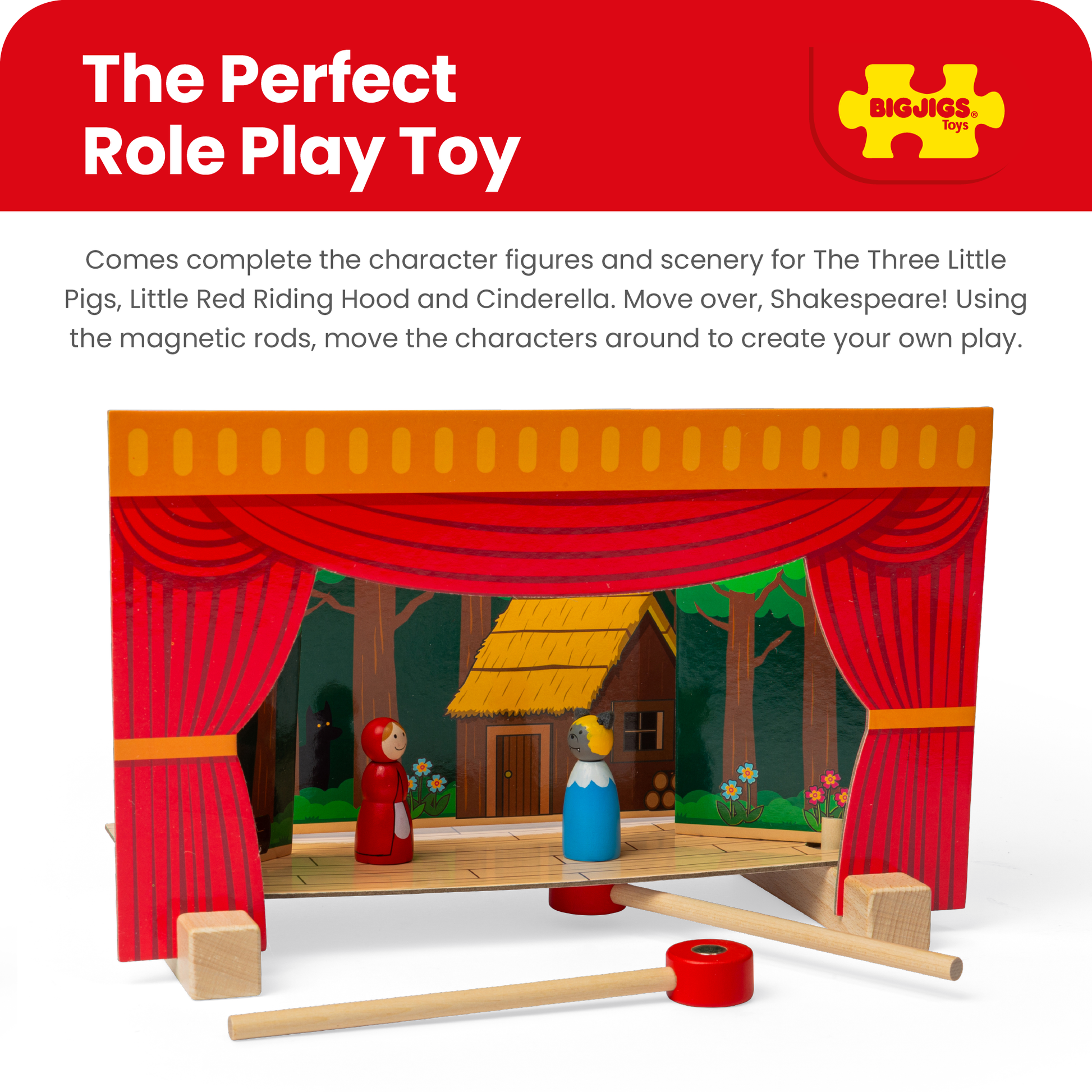 Magnetic Wooden Toy Play Theatre