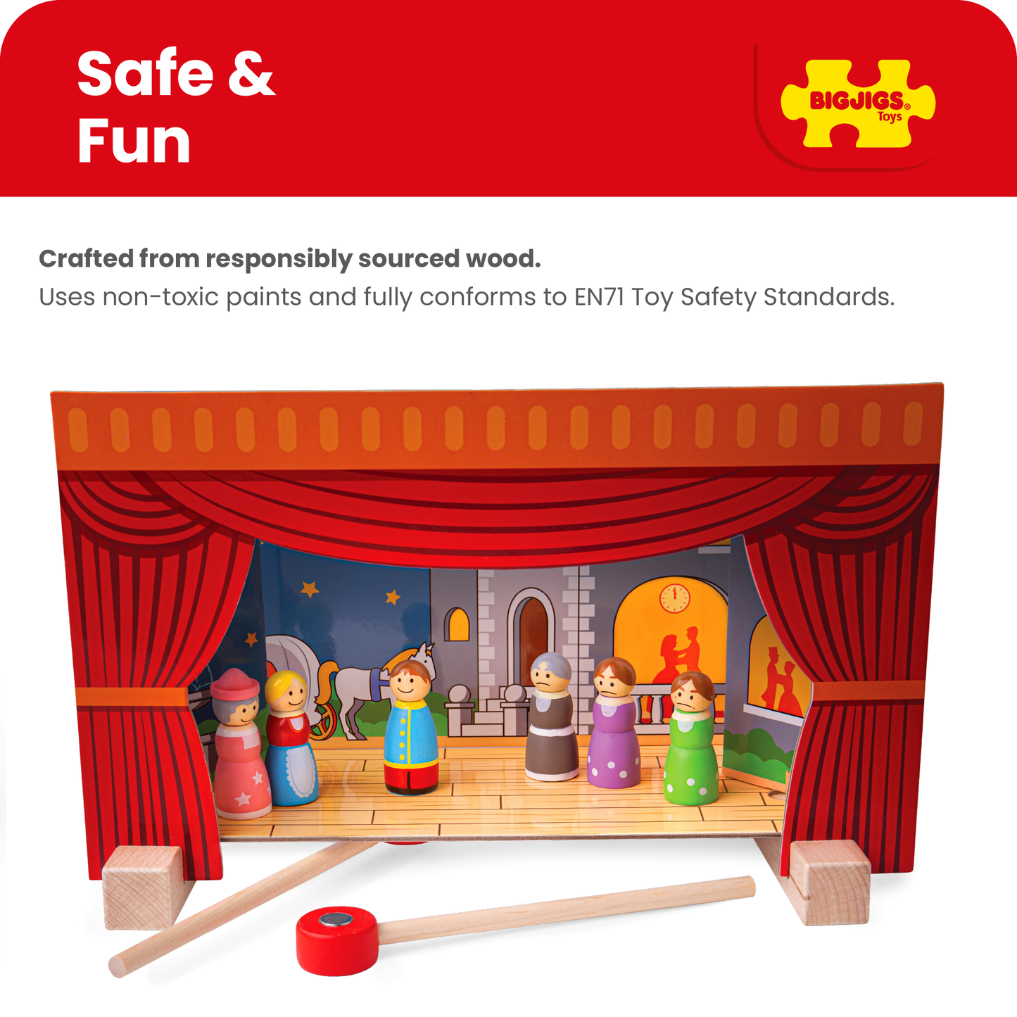 Magnetic Wooden Toy Play Theatre