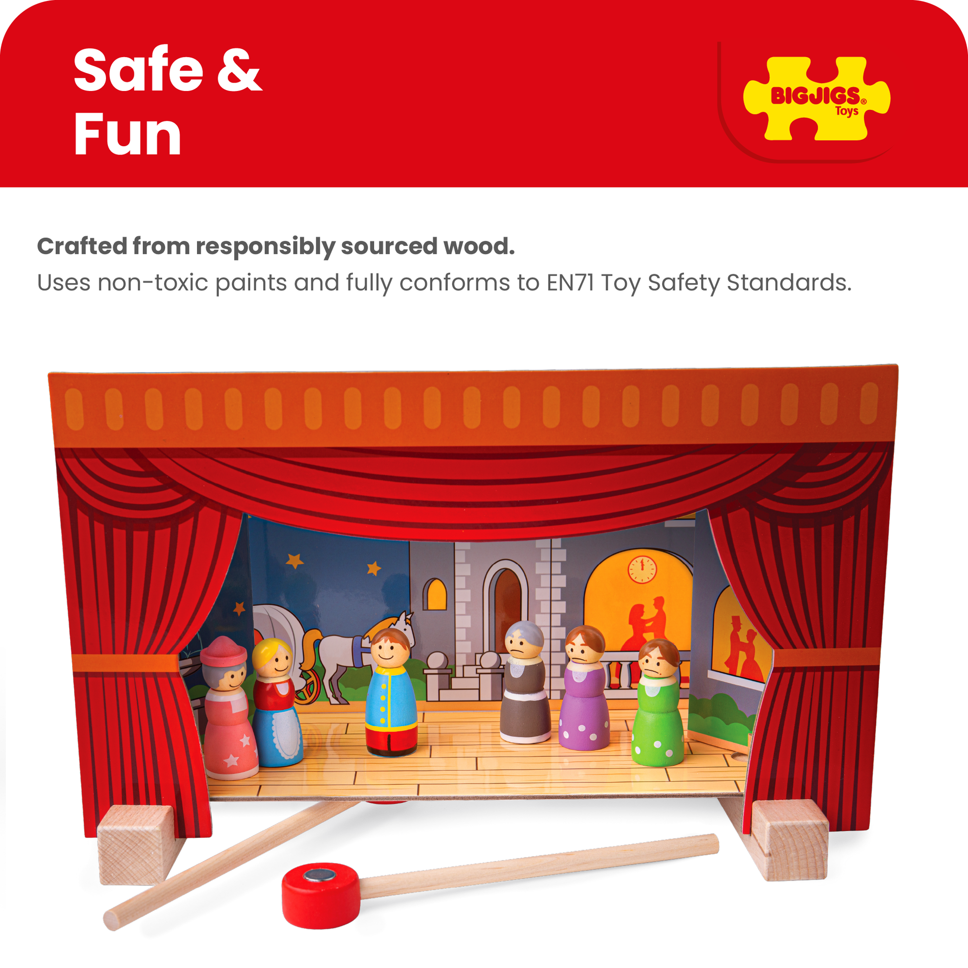 Magnetic Wooden Toy Play Theatre