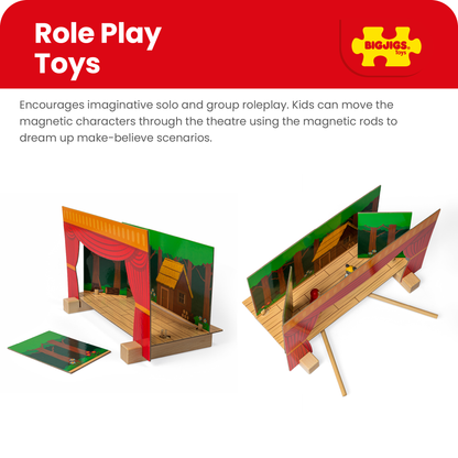 Magnetic Wooden Toy Play Theatre
