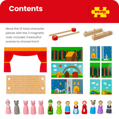 Magnetic Wooden Toy Play Theatre