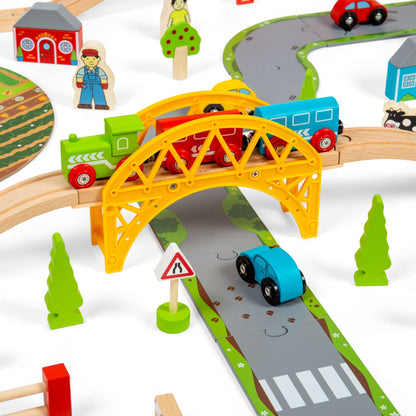 Road & Rail Train Set - Wooden