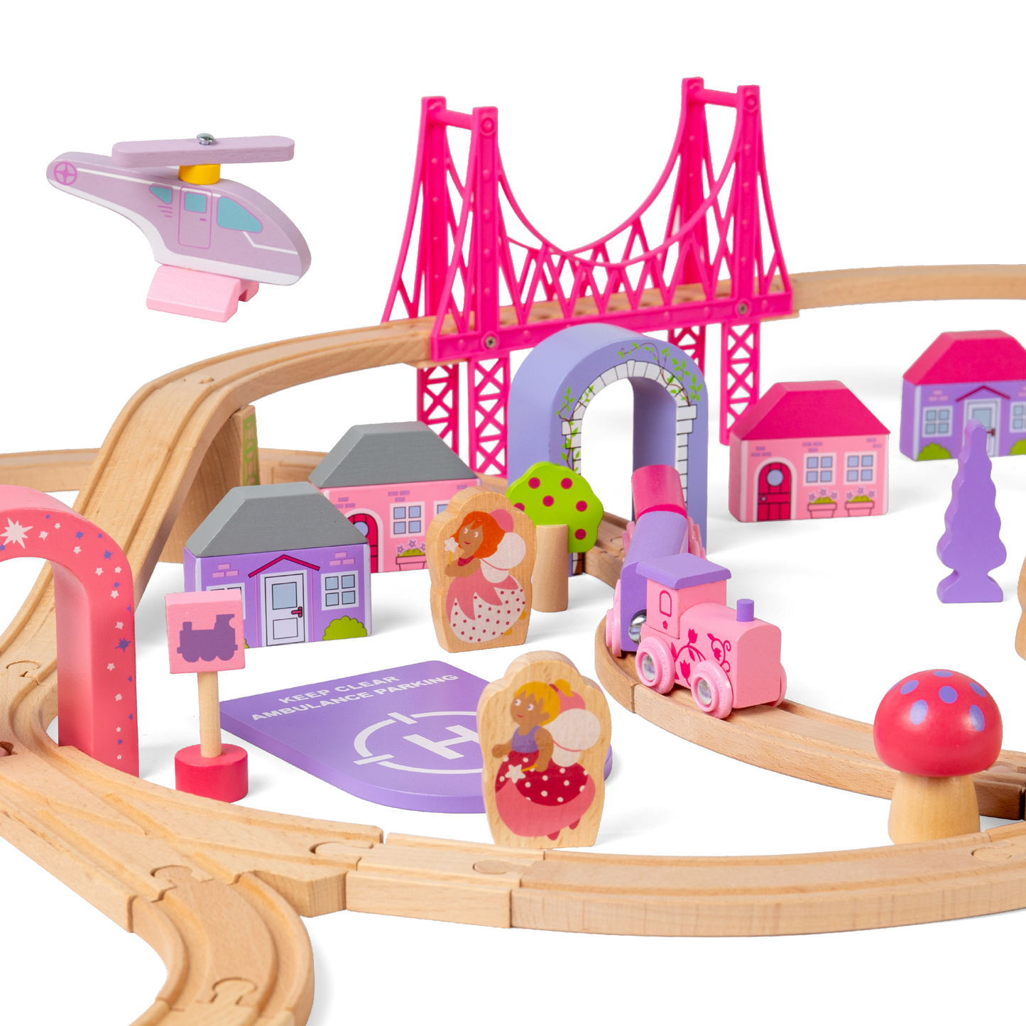 Fairy Town Train Set - Wooden Toy