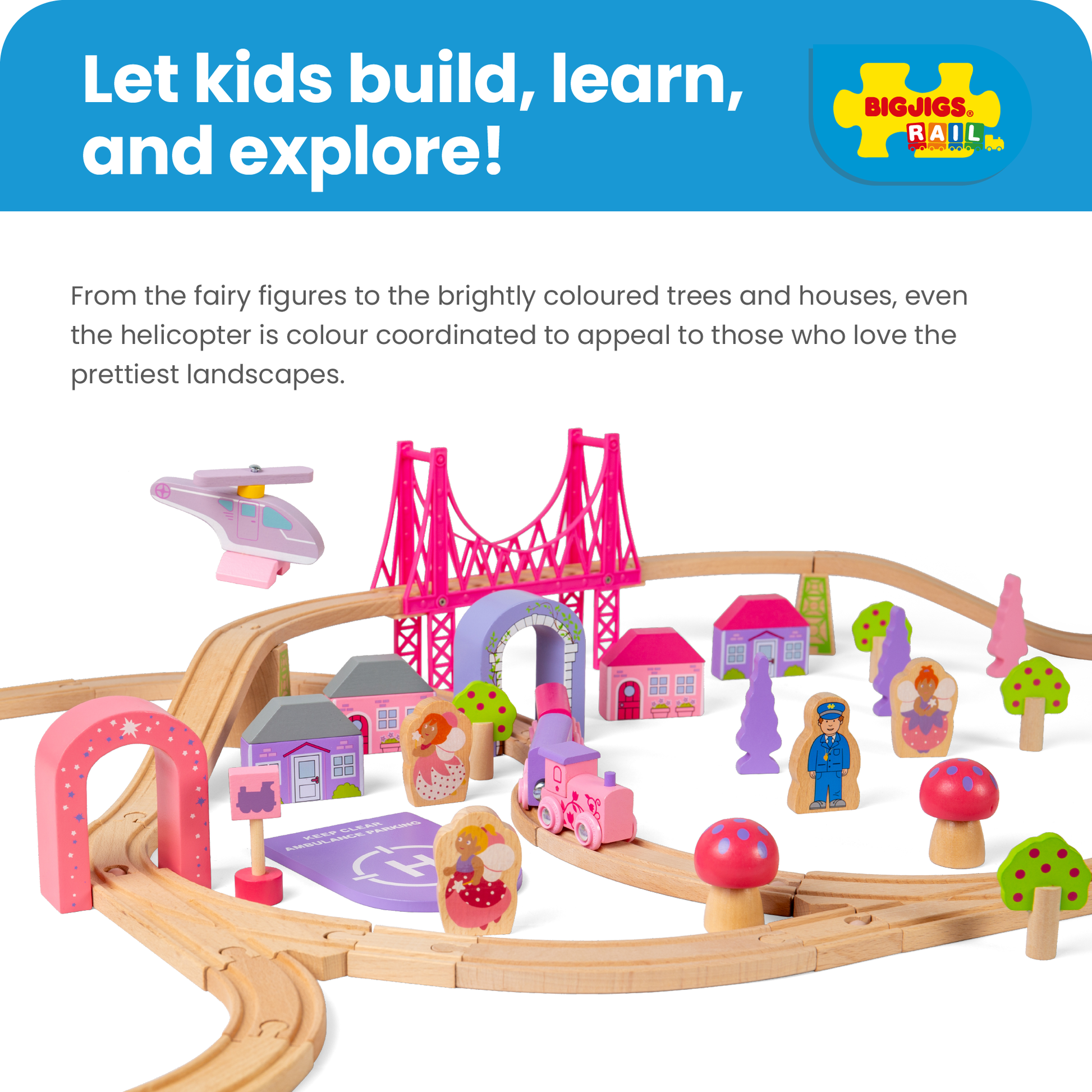 Fairy Town Train Set - Wooden Toy