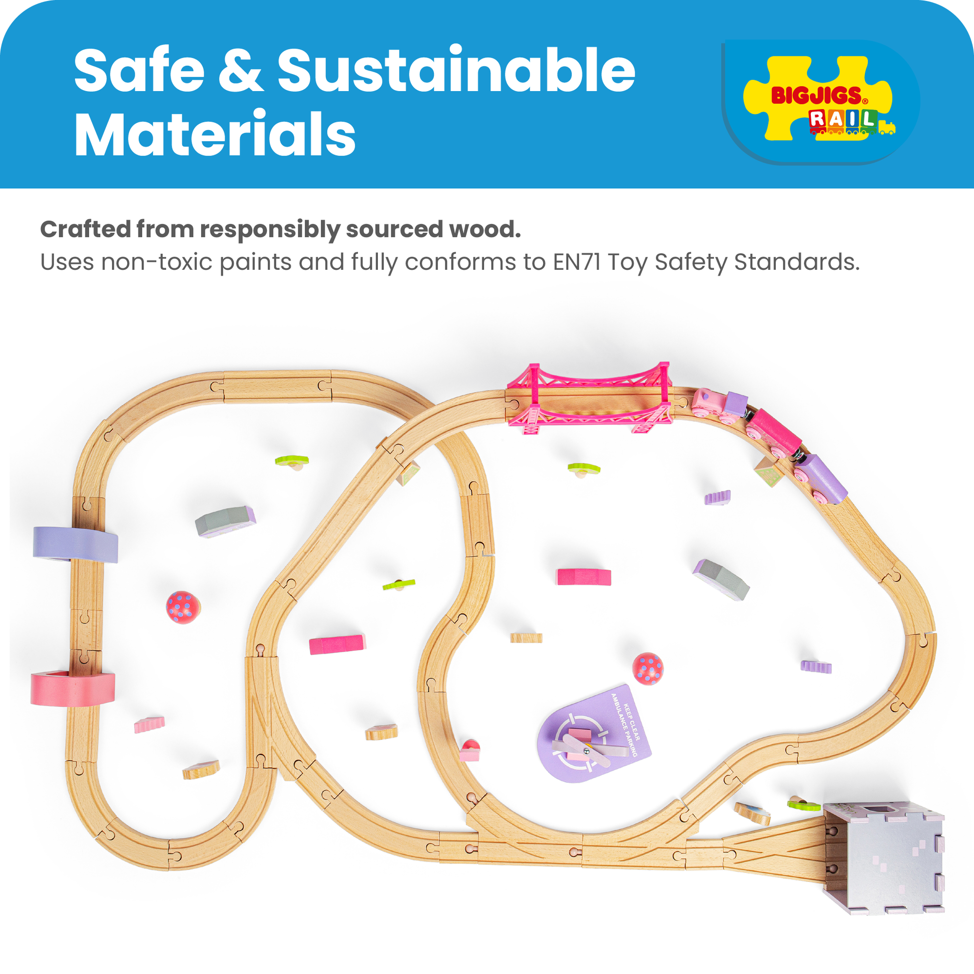 Fairy Town Train Set - Wooden Toy