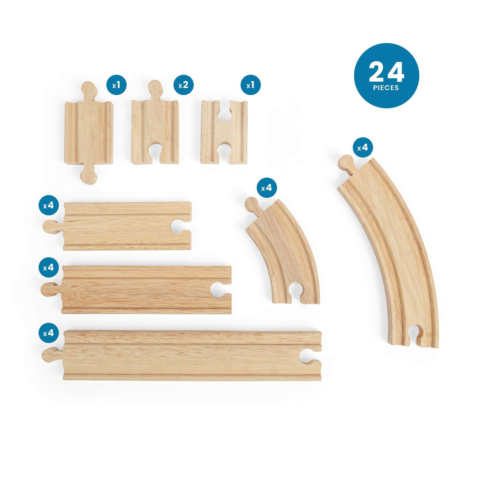 Straights & Curves Track Pack - Wooden