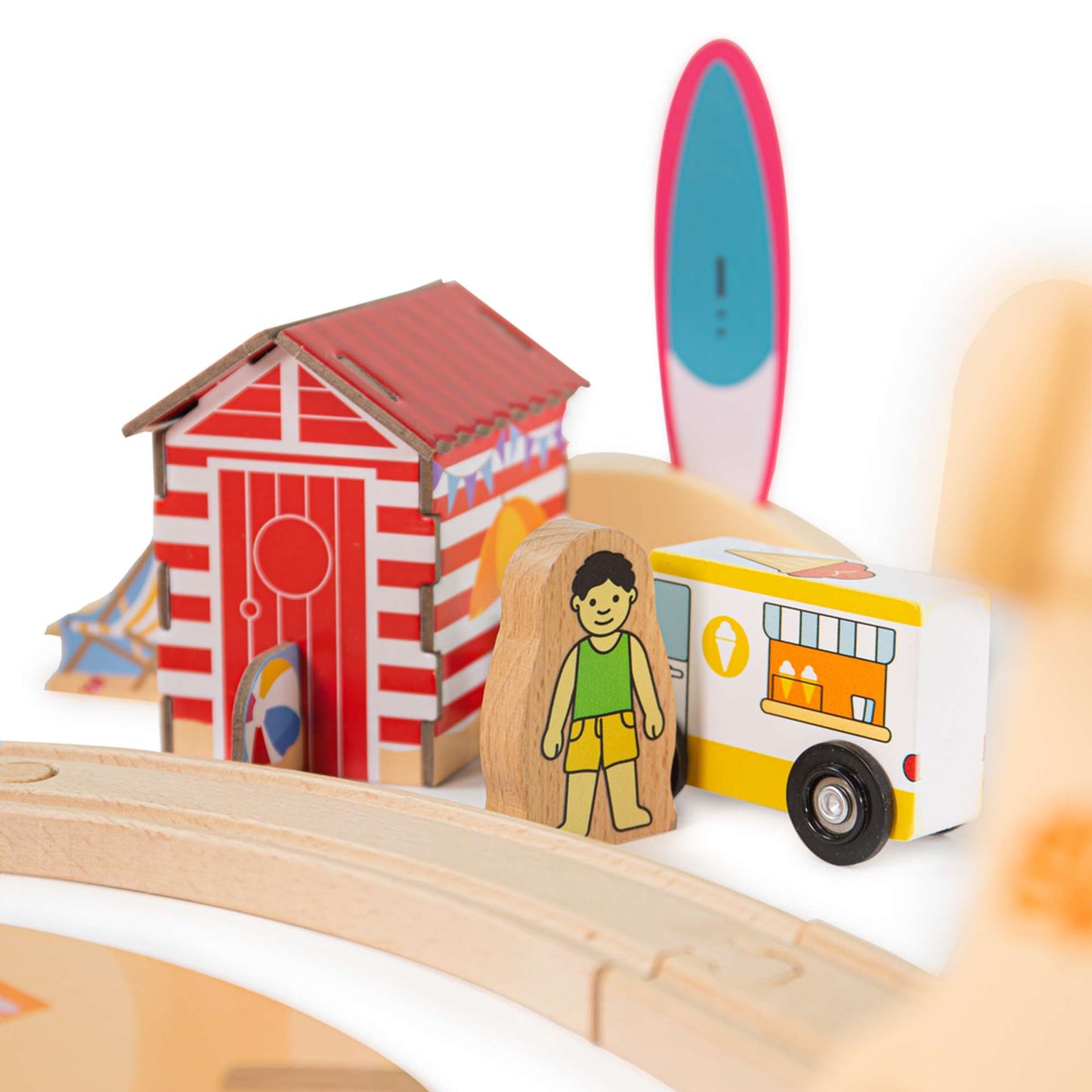 Ensemble de train de nettoyage des côtes
