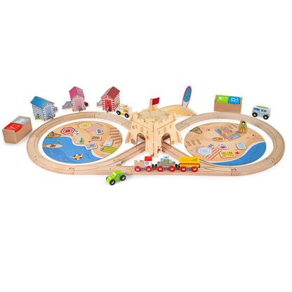 Coastal Clean up Train Set - Wooden Toy
