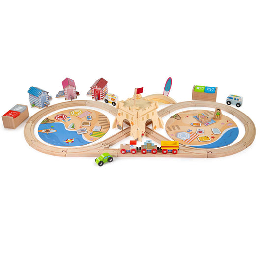 Coastal Clean up Train Set - Wooden Toy