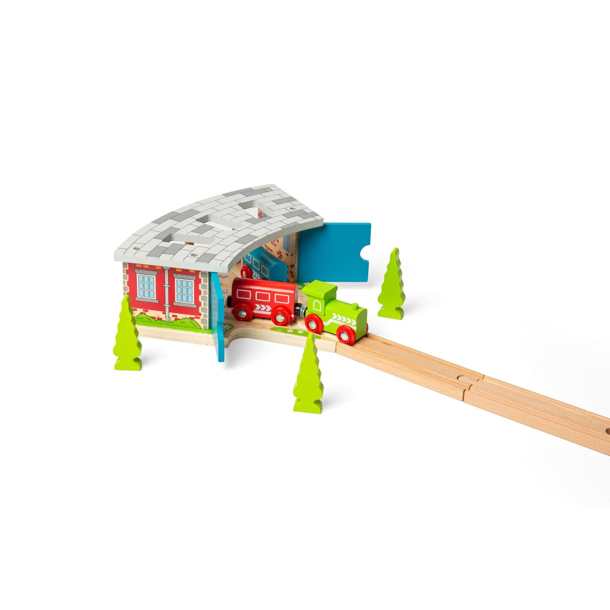 Triple Engine Shed - Wooden Toy